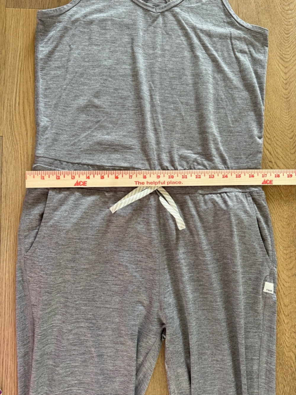 Vuori Lux Jumpsuit Gray Medium Racerback - Picture 5 of 6